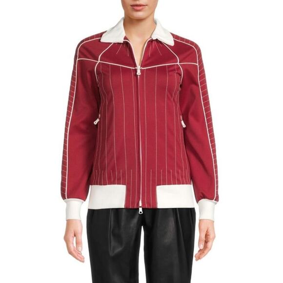 Valentino Jackets & Blazers - VALENTINO Embroidery Striped Zip Front Jacket
